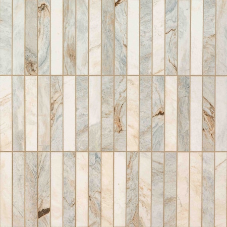 Msi Arabescato Venato White Sample Stack Honed Marble Mesh Mounted Mosaic Tile ZOR-MD-0587-SAM